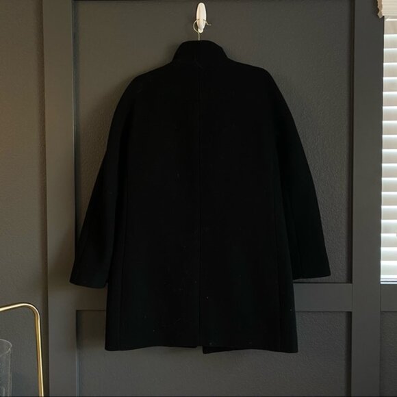 J.Crew Italian Stadium cloth Nello Gorg Size 6 black coat - Picture 4 of 5